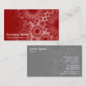 Geometrische bloemen - Ruby met grijs Visitekaartje (Voorkant / Achterkant)