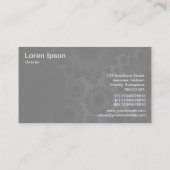 Geometrische bloemen - Ruby met grijs Visitekaartje (Achterkant)