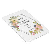 Geometrische bloemen slaan de datum op magneet (Rechterzijde)