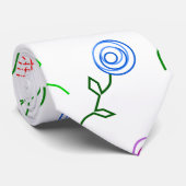 Geometrische bloemen stropdas (Opgerold)