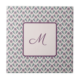 Geometrische bloemen tegeltje