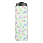 Geometrische bloemen thermosbeker (Voorkant)