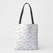 Geometrische bloemen tote bag (Voorkant)