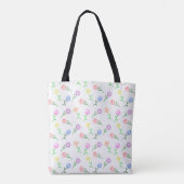 Geometrische bloemen tote bag (Achterkant)