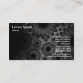 Geometrische bloemen visitekaartje (Achterkant)