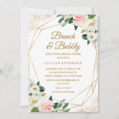 Geometrische bloemen Vrijgezellenfeest brunch en b Kaart (Voorkant)