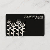 Geometrische bloemen - wisselende zijden - (Cream) Visitekaartje (Voorkant)