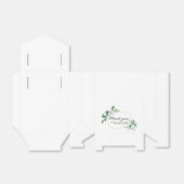 Geometrische bloemengroen bruiloft bedankdoosjes (Uitgevouwen)