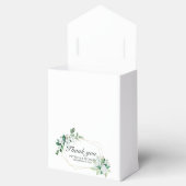 Geometrische bloemengroen bruiloft bedankdoosjes (Geopend)