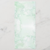 Geometrische bloemengroen Bruiloft Menu (Achterkant)