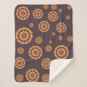 Geometrische bloemensereniteitsworp sherpa deken (Voorkant)