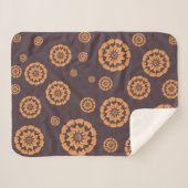 Geometrische bloemensereniteitsworp sherpa deken (Voorkant (horizontaal))