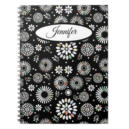 Geometrische bloemenspiraal notitieboek