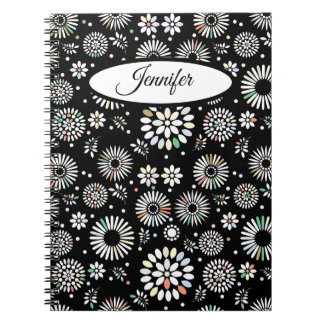 Geometrische bloemenspiraal notitieboek