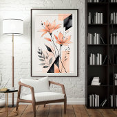 Geometrische Bloemstilte Poster