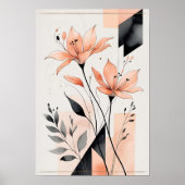 Geometrische Bloemstilte Poster (Voorkant)
