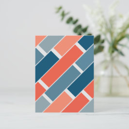 Geometrische blokken abstract ontwerp briefkaart