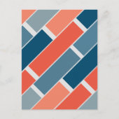 Geometrische blokken abstract ontwerp briefkaart (Voorkant)