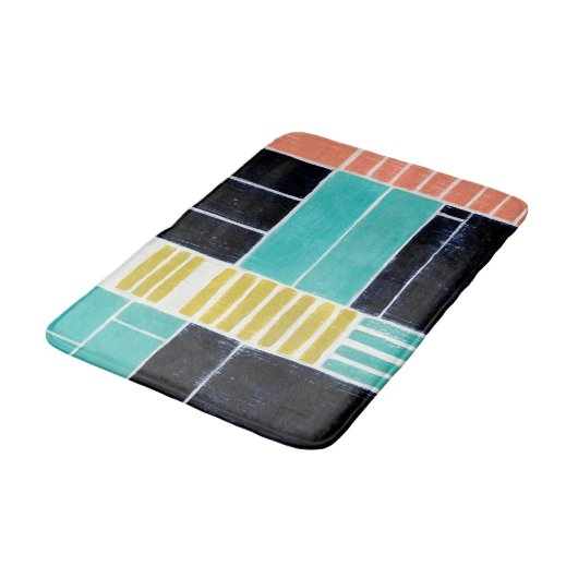 Geometrische blokken badmat (Gekanteld)
