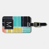 Geometrische blokken bagagelabel (Voorkant horizontaal)