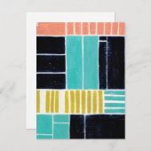 Geometrische blokken briefkaart (Voorkant / Achterkant)