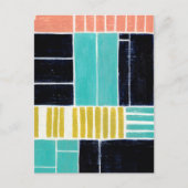 Geometrische blokken briefkaart (Voorkant)