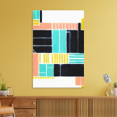 Geometrische blokken canvas afdruk (Insitu (Woonkamer))