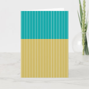 Geometrische blokken en lijnen geel blauw kaart
