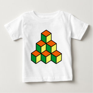 Geometrische blokken - Groen Sinaasappel en Geel