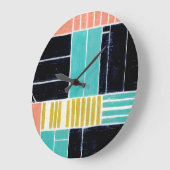 Geometrische blokken grote klok (Hoek)