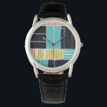 Geometrische blokken horloge<br><div class="desc">Geometrische klokken. Artiest: Grace Popp. Afbeelding-ID: 150774FN.</div>