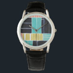 Geometrische blokken horloge<br><div class="desc">Geometrische klokken. Artiest: Grace Popp. Afbeelding-ID: 150774FN.</div>