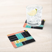 Geometrische blokken kartonnen onderzetters (Insitu)