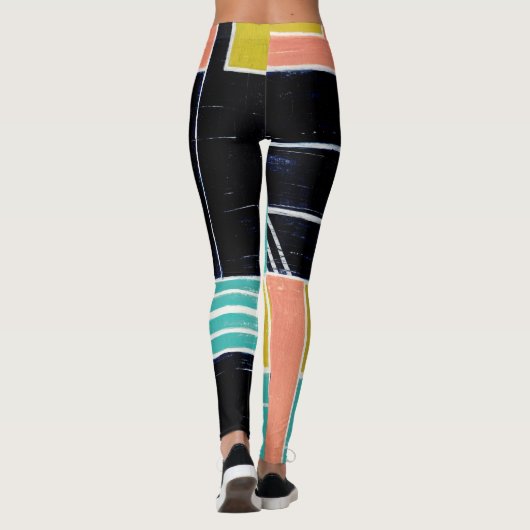 Geometrische blokken leggings (Achterkant)
