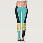 Geometrische blokken leggings (Voorkant)