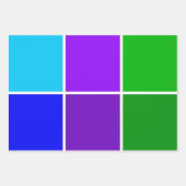 Geometrische blokken met pacockkleur inpakpapier vel (Voorkant)