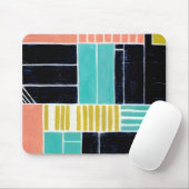 Geometrische blokken muismat (Met muis)