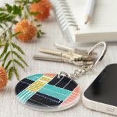 Geometrische blokken sleutelhanger (Voorkant Rechts)