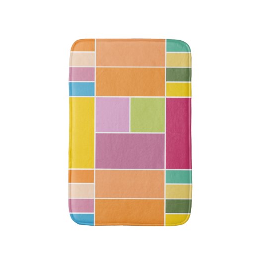 Geometrische blokken speeltijd badmat (Voorkant Verticaal)