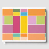 Geometrische blokken speeltijd gastenboek (Voorkant)