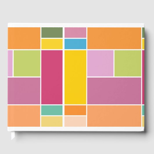 Geometrische blokken speeltijd gastenboek (Voorkant)
