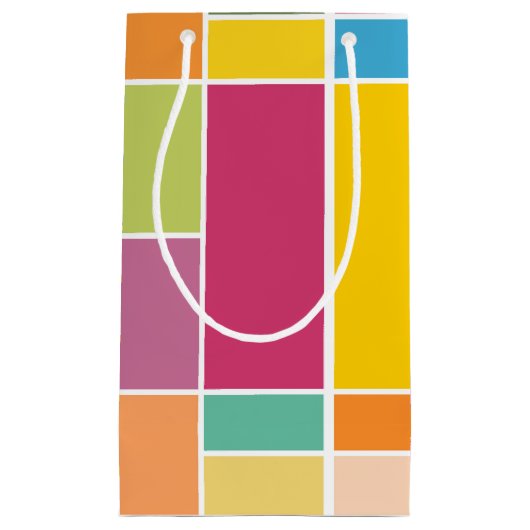 Geometrische blokken speeltijd klein cadeauzakje (Voorkant)