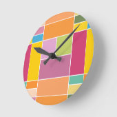 Geometrische blokken speeltijd ronde klok (Hoek)