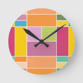 Geometrische blokken speeltijd ronde klok