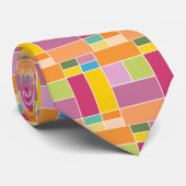 Geometrische blokken speeltijd stropdas (Opgerold)