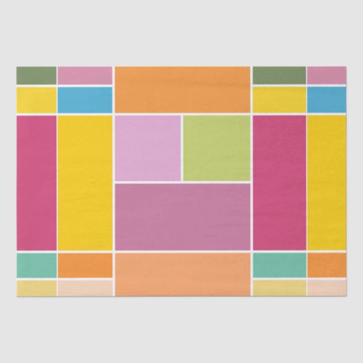 Geometrische blokken speeltijd tissuepapier (Voorkant)