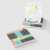 Geometrische blokken stenen onderzetter (Zijkant)