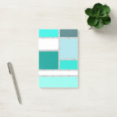 Geometrische blokken voor blauwgroen en Turquoise Post-it® Notes (Kantoor)