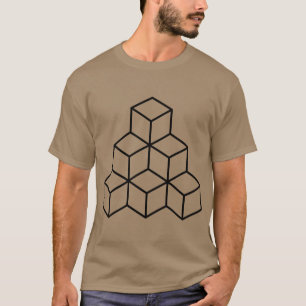 Geometrische Blokken - Zwart T-shirt