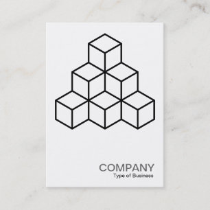 Geometrische blokken - zwart visitekaartje
